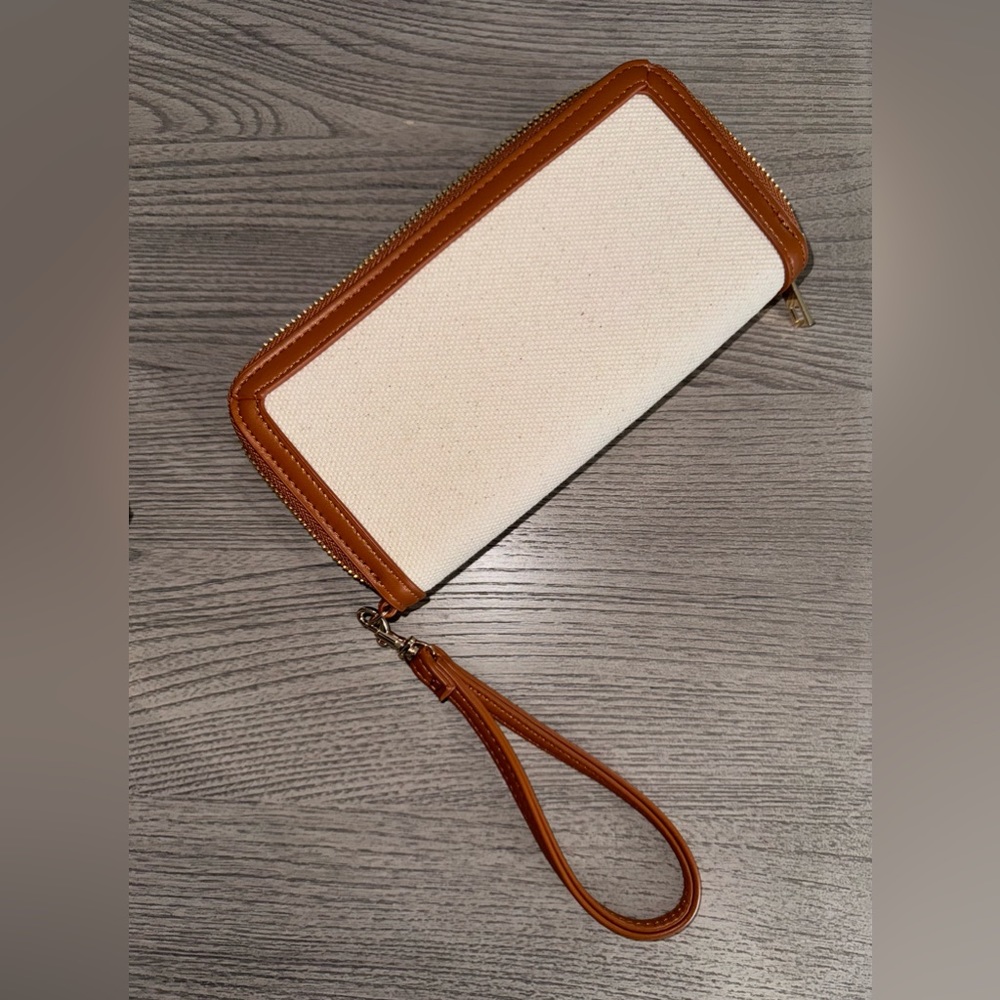 A New Day - wrist wallet cream/brown